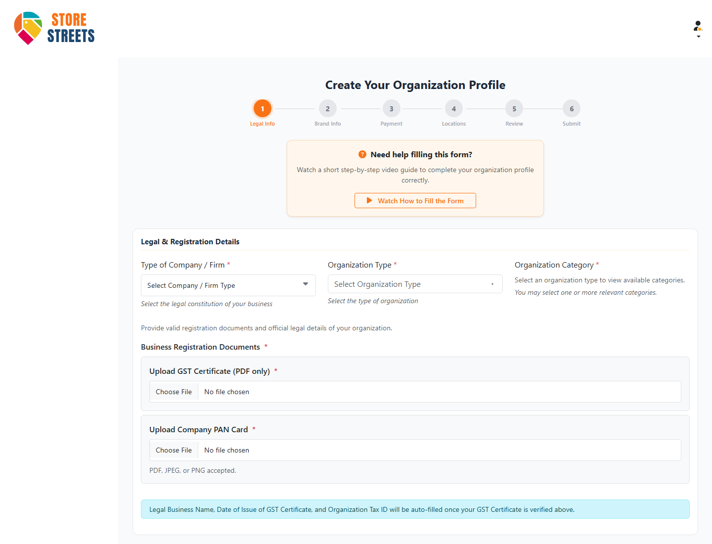 How to Fill Your Organization Profile